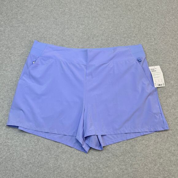 Athleta Brooklyn Short WMNS 24 Light Blue Purple Semi Fitted High Rise Pull On - Picture 1 of 14